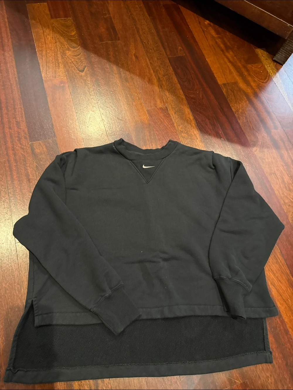 Nike Black Women's Crew Sweatshirt with Contrast Layer